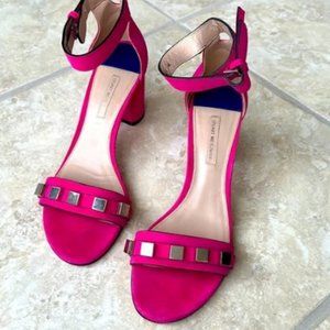 Stuart Weitzman Hot Pink Studded Heels